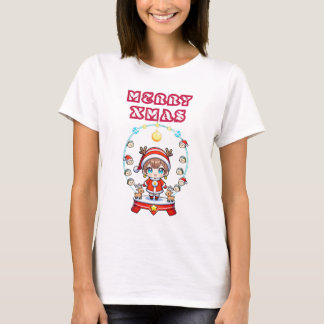 Camiseta Feliz Natal Kawaii: Um Prazer Festivo Divertido