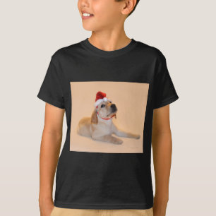 Camiseta Feliz Natal - laboratório amarelo