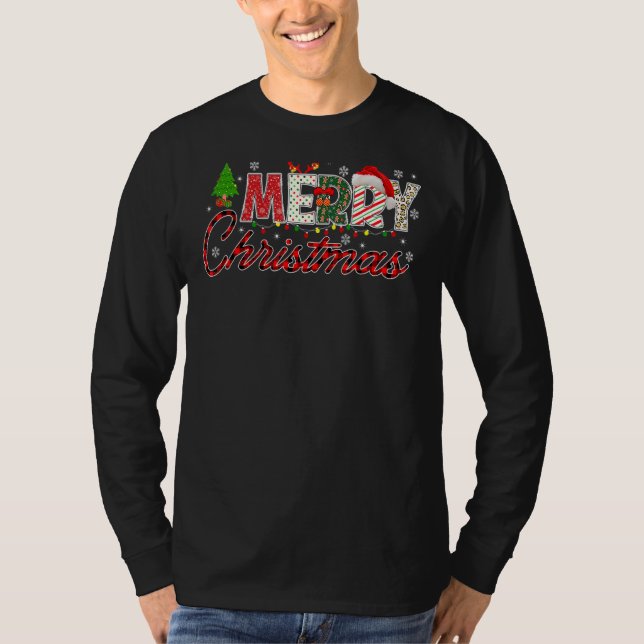 Camiseta Feliz Natal Legal Para A Família De Combinação De  (Frente)