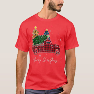 Camiseta Feliz Natal Leopard Buffalo Tree Red Pla