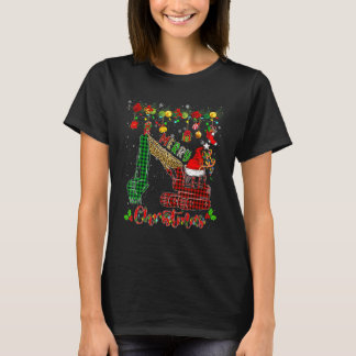 Camiseta Feliz Natal Leopardo Xadrez Papai Noel Rena Elfo E