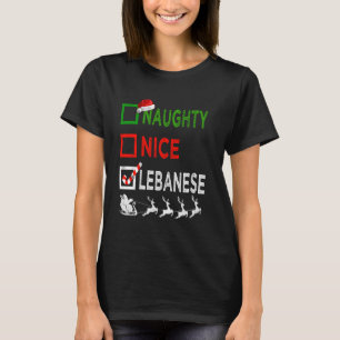 Camiseta Feliz Natal Libanês Pijama Engraçado Sant