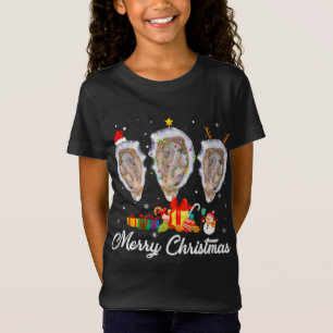 Camiseta Feliz Natal Luz Xmas Pajama Oyster