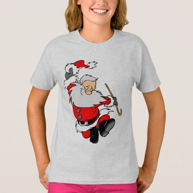 Camiseta Feliz Natal Mais T-Shirt Do Tamanho V-Neck (Frente)