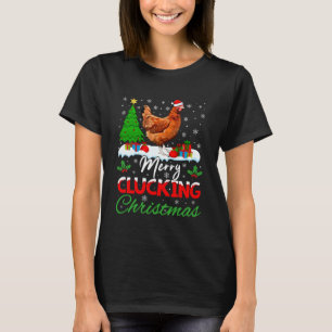 Camiseta Feliz Natal Maluco Chapéu do Papai Noel Galinha X