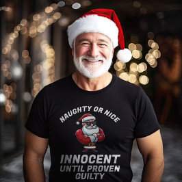 Camiseta Feliz Natal, malvado ou legal - Prove!