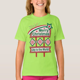 Camiseta Feliz Natal - Marquee Retro - Alegria ao Mundo