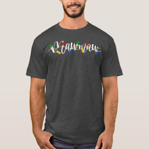 Camiseta Feliz Natal Mawmaw Luzes de Natal Família Pijama