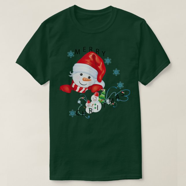 Camiseta Feliz Natal, melhor homem de neve, único, cara, do (Frente do Design)