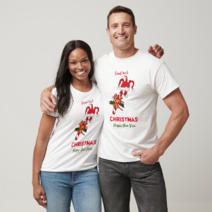 Camiseta Feliz Natal Minimalista e Feliz Ano Novo