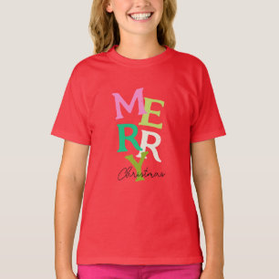 Camiseta Feliz Natal Moderno Brilhante Feriado