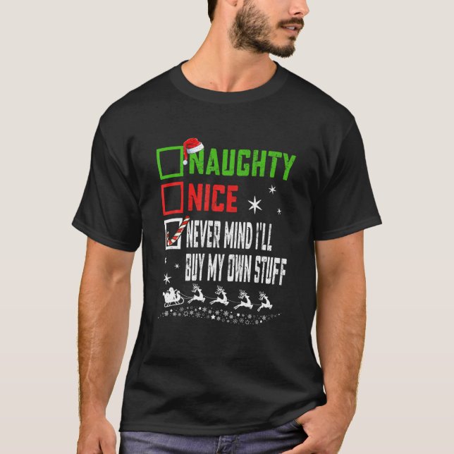 Camiseta Feliz Natal Não se importa Se eu Comprar o meu (Frente)