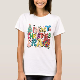 Camiseta Feliz Natal Natais vintages de flocos de neve