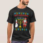 Camiseta Feliz Natal Natal Ugly Hanukkah Pajamas<br><div class="desc">Feliz Natal Natal Ugly Hanukkah Pajamas Chanukah.</div>