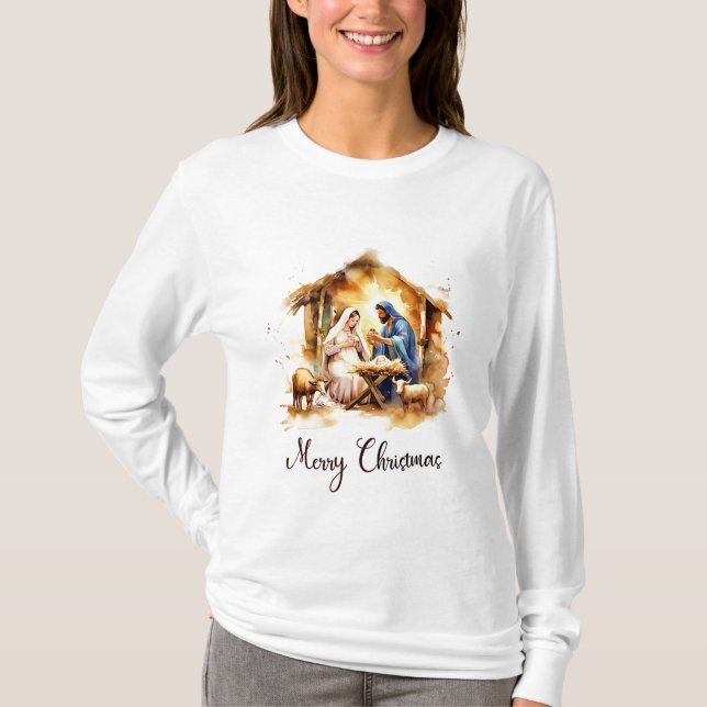 Camiseta Feliz Natal Natividade (Frente)