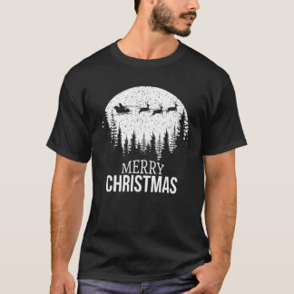 Camiseta Feliz Natal Neve Para Homens Camiseiros