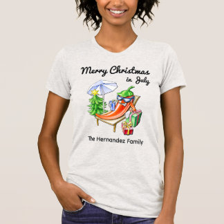 Camiseta Feliz Natal no Verão Personalizável de julho