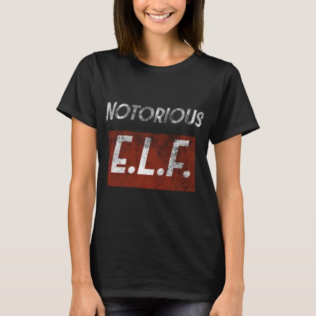 Camiseta Feliz Natal Notorioso Elf Gangster Elves (Frente)