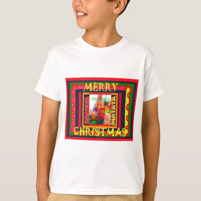 Camiseta Feliz Natal O mundo à minha volta é feliz (Frente)