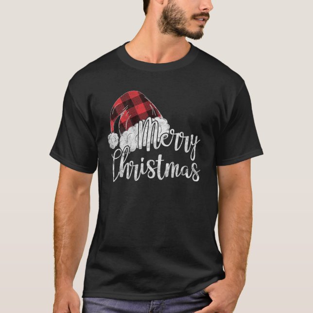 Camiseta Feliz Natal Oferta Xadrez Bonita Santas Horas Engr (Frente)