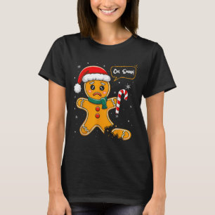 Camiseta Feliz Natal Oh Pão de Gengibre Homem Cookie X M