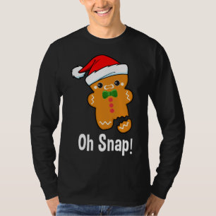 Camiseta Feliz Natal Oh Snap! Baking Gingerbird Man