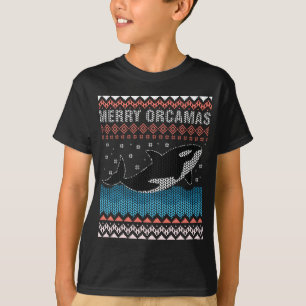 Camiseta Feliz Natal. Orca - Baleia Assassada Fúria Natal