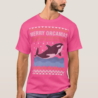 Camiseta Feliz Natal Orca Baleia Feia Natal como Menino