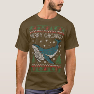 Camiseta Feliz Natal Orcas Matador de Baleia Presente Sujo 