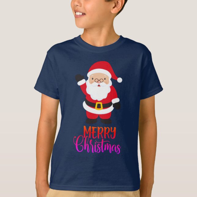 Camiseta Feliz Natal | Pai Natal Cute (Frente)