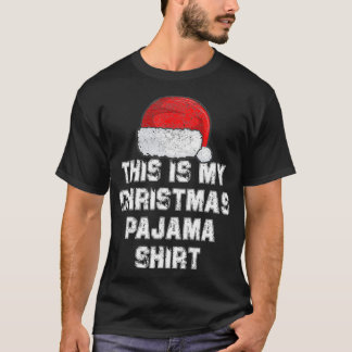 Camiseta Feliz Natal Pajama Pj Tee Men Mulheres e Crianças