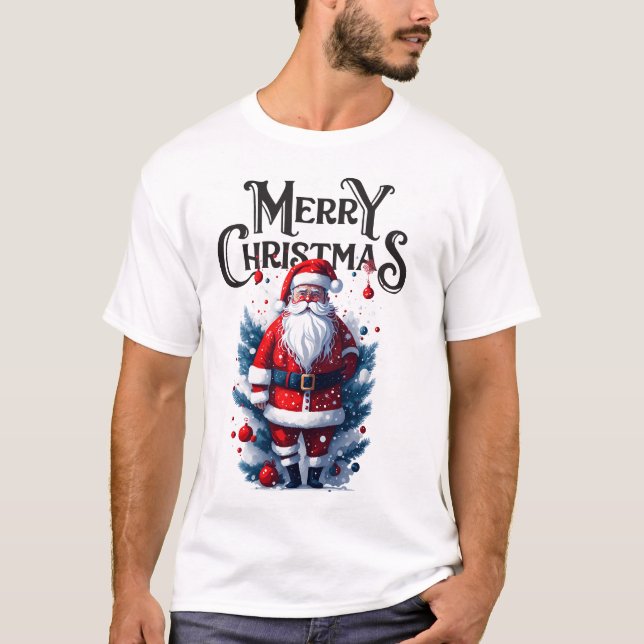 Camiseta Feliz Natal Papai Noel (Frente)