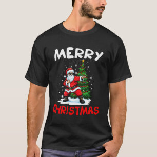 Camiseta Feliz Natal Papai Noel Amante de Karatê