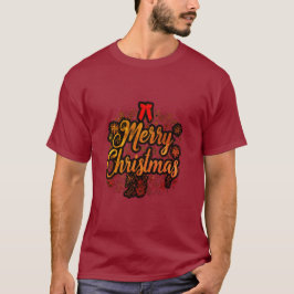 Camiseta Feliz Natal: Papai noel de alegria e Arco festivo