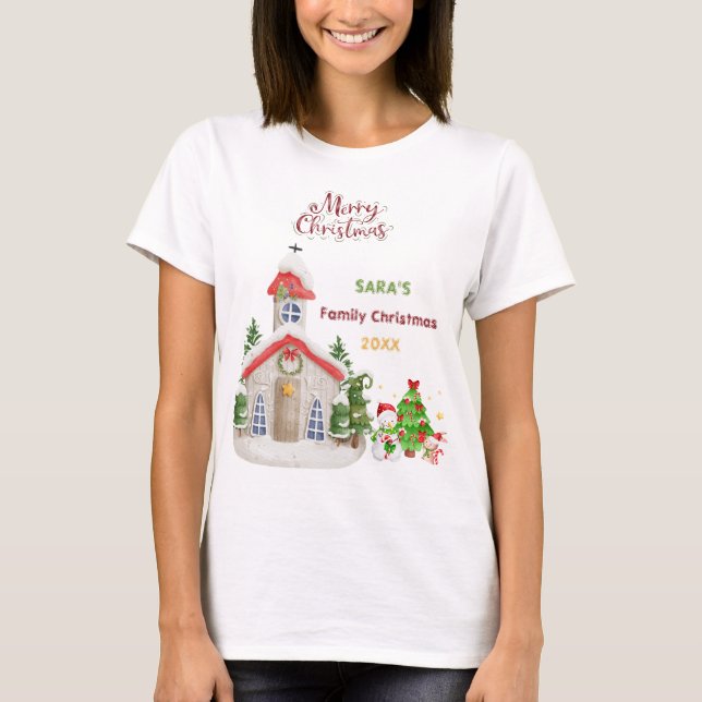 Camiseta Feliz Natal | Papai Noel Diz Personalizado (Frente)