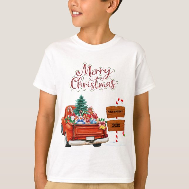 Camiseta Feliz Natal | Papai Noel Diz T- Personalizado (Frente)