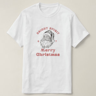 Camiseta Feliz Natal Papai Noel vintage para famílias 