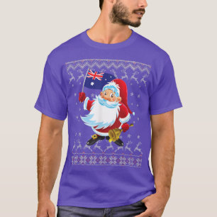 Camiseta Feliz Natal Papais noeis Austrália Bandeira Austrá