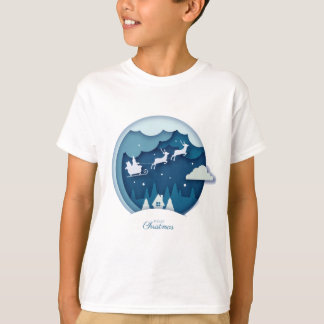 Camiseta Feliz Natal - Papais noeis com T-Shirt a cair na n