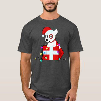 Camiseta Feliz Natal Papais noeis de Cachorro Membros da Eq