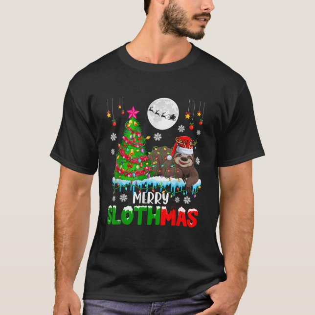 Camiseta Feliz Natal Papais noeis de fantasia Reindeer Xmas (Frente)