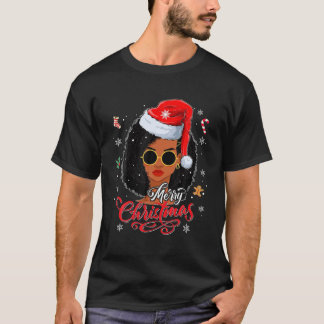Camiseta Feliz Natal Papais noeis de Natal Afro-Africano