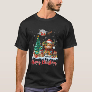 Camiseta Feliz Natal - Papais noeis de Vaca do Terreno Supe