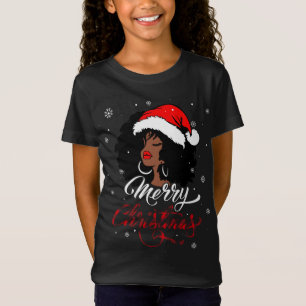 Camiseta Feliz Natal Papais noeis de Xadrez de Buffalo Afro