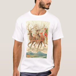 Camiseta Feliz Natal (Papais noeis e sua Reindeer)