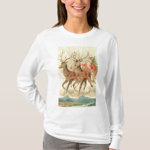 Camiseta Feliz Natal (Papais noeis e sua Reindeer)