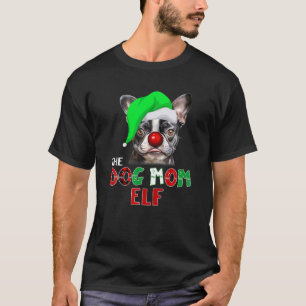 Camiseta Feliz Natal Papais noeis Elf Boston Terrier Dog mã