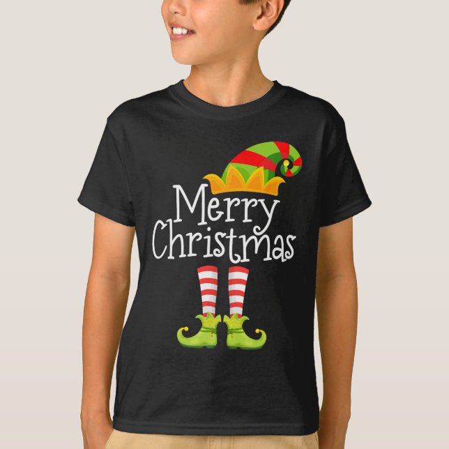 Camiseta Feliz Natal Papais noeis Elf Squad Reindeer Engraç (Frente)
