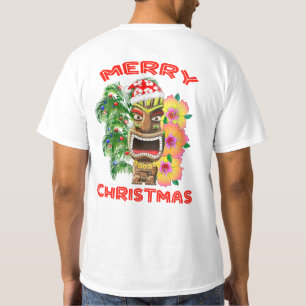 Camiseta Feliz Natal Papais noeis Engraçados Tiki
