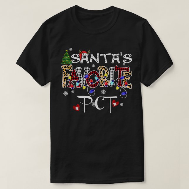Camiseta Feliz Natal Papais noeis Favoritos de Cuidados de  (Frente do Design)